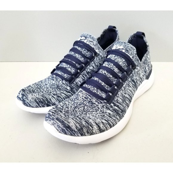 APL TechLoom Breeze Sneakers Navy White Melange Mens Size 7 39